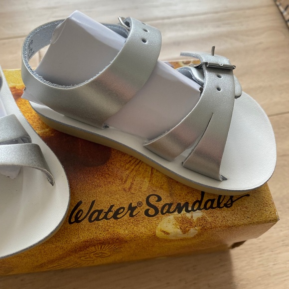 Sun Sand Sea Wee Salt Water Sandals In Silver Toddler Size 3 - Picture 4 of 7